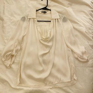 SOLD Vince Ivory Scoop Neck 3/4 Sleeve Blouse - Size 2